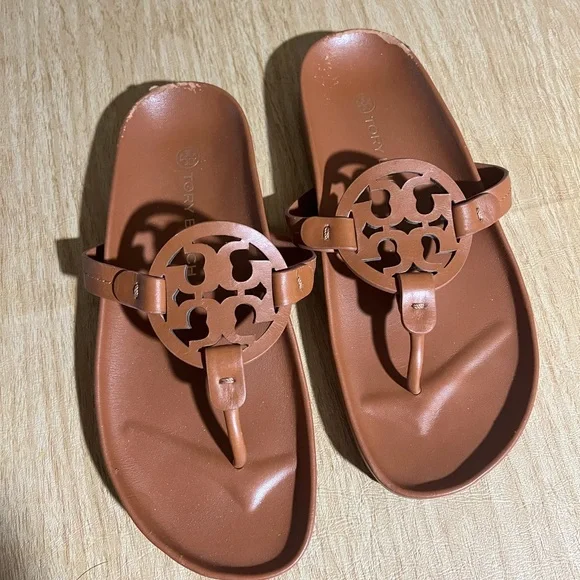 Tory Burch Miller Cloud Tan Sandals 7.5 - Picture 1 of 8
